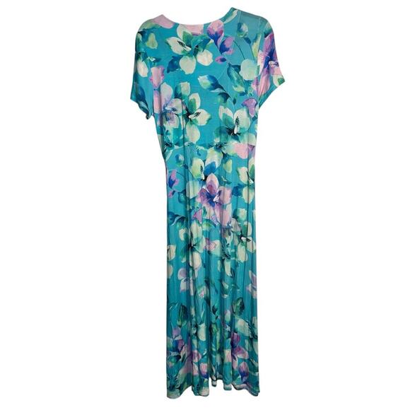 Soft Surroundings Always Lovely Maxi Dress – Blue Petals Floral Print Size Small - Picture 4 of 8